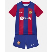 Barcelona Hjemmedraktsett Barn 2023-24 Kortermet (+ Korte bukser)